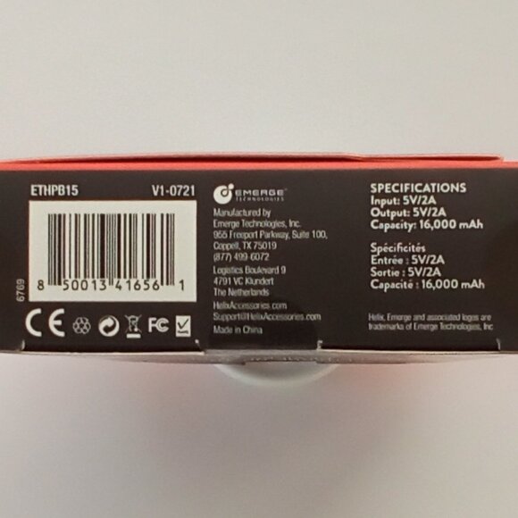 HELIX 18,000 MAH POWER🔋BANK WITH USB-C & USB-A PORTS AND UP TO 5X CHARGES - Picture 3 of 14